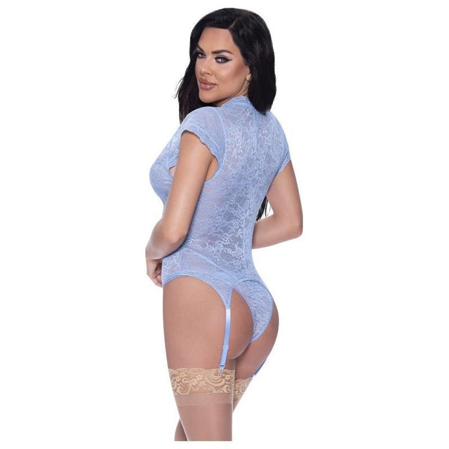 Cap Sleeve Basque and Thong Set - Lingerie