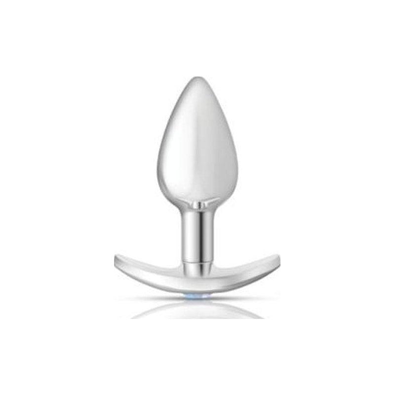 Cheeky Charms Silver Anchor Butt Plug w Clear and Pink Jewel Kit - Adult Toys