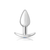 Cheeky Charms Silver Anchor Butt Plug w Clear and Pink Jewel Kit - Adult Toys
