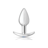 Cheeky Charms Silver Anchor Butt Plug w Clear and Teal Jewel Kit - Adult Toys