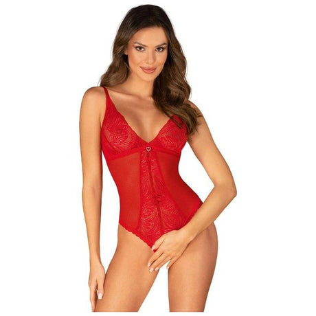 Chilisa Crotchless Teddy Red - Naughty by Nature Adult Store