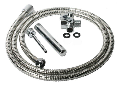 CleanStream Shower Enema System – Metal Hose with 2 Nozzle Attachments - Adult Toys