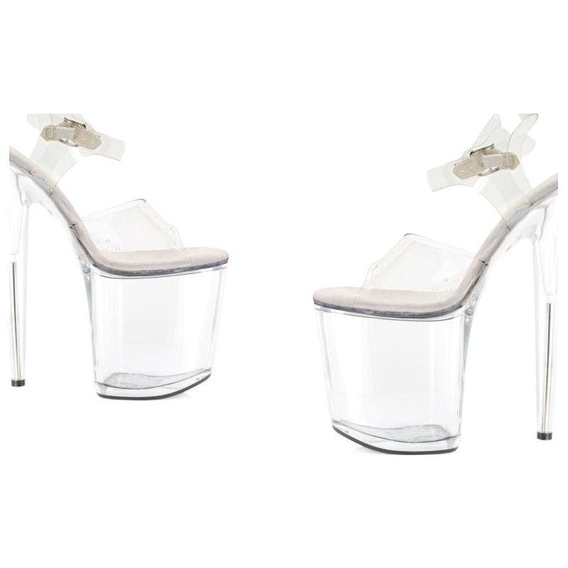 Clear Platform Sandal 8in - Naughty by Nature Adult Store