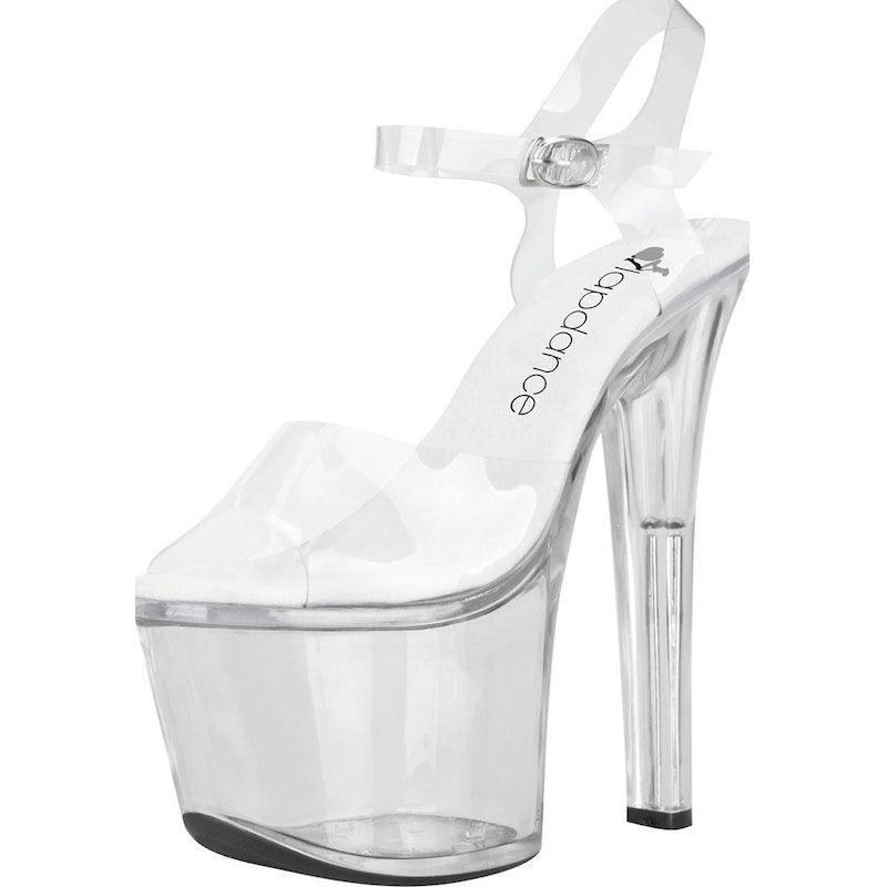 Clear Platform Sandal With Quick Release Strap 7in Heel - Naughty by Nature Adult Store