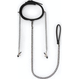 Collar With Nipple Chains - Adult Toys