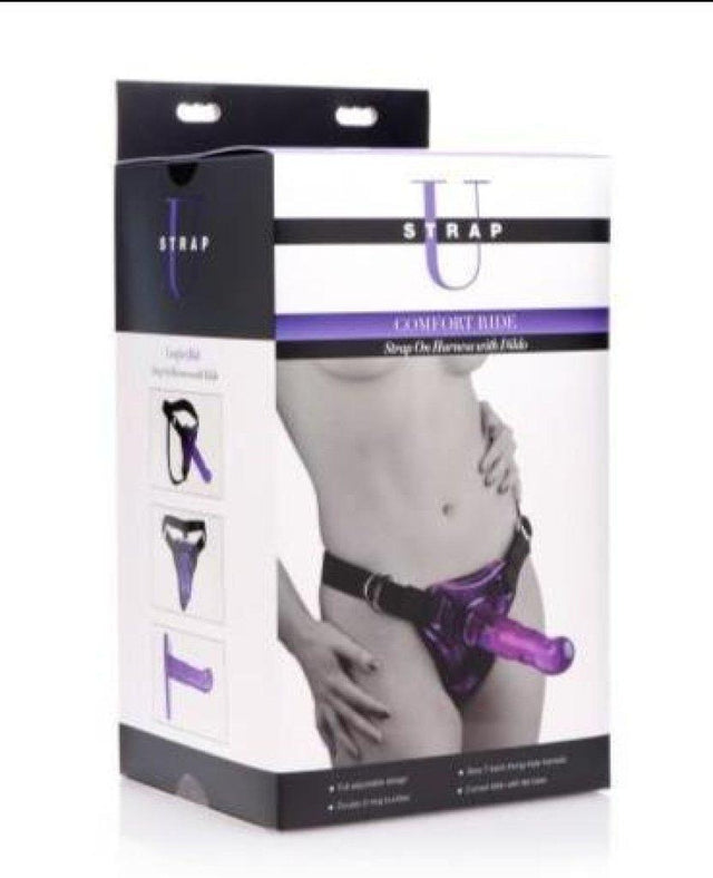 Comfort Ride Strap On Harness with Purple Dildo - Naughty by Nature Adult Store