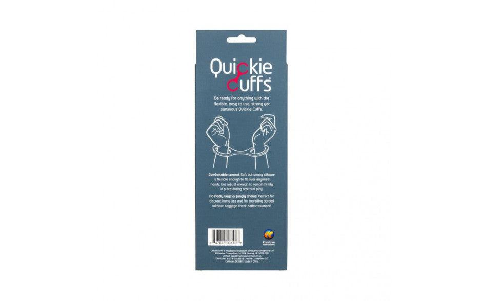 CreativeC Quickie Cuffs – Black Silicone Bondage Handcuffs (Medium) - Adult Toys