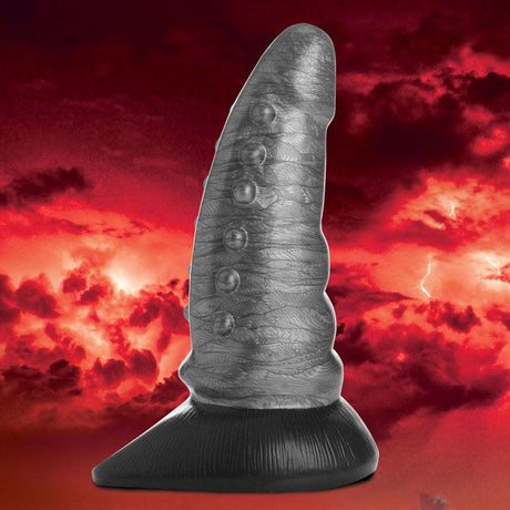 Creature Cocks Beastly Tapered Bumpy Silicone Dildo - Silver 21 cm Bumpy Dildo - Naughty by Nature Adult Store