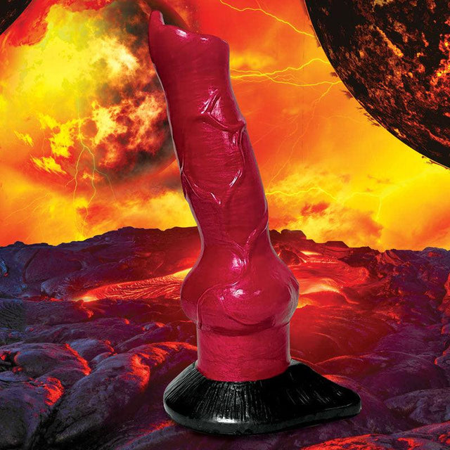 Creature Cocks Hell-Hound Canine Penis Silicone Dildo - Red 19 cm Canine Dildo - Naughty by Nature Adult Store