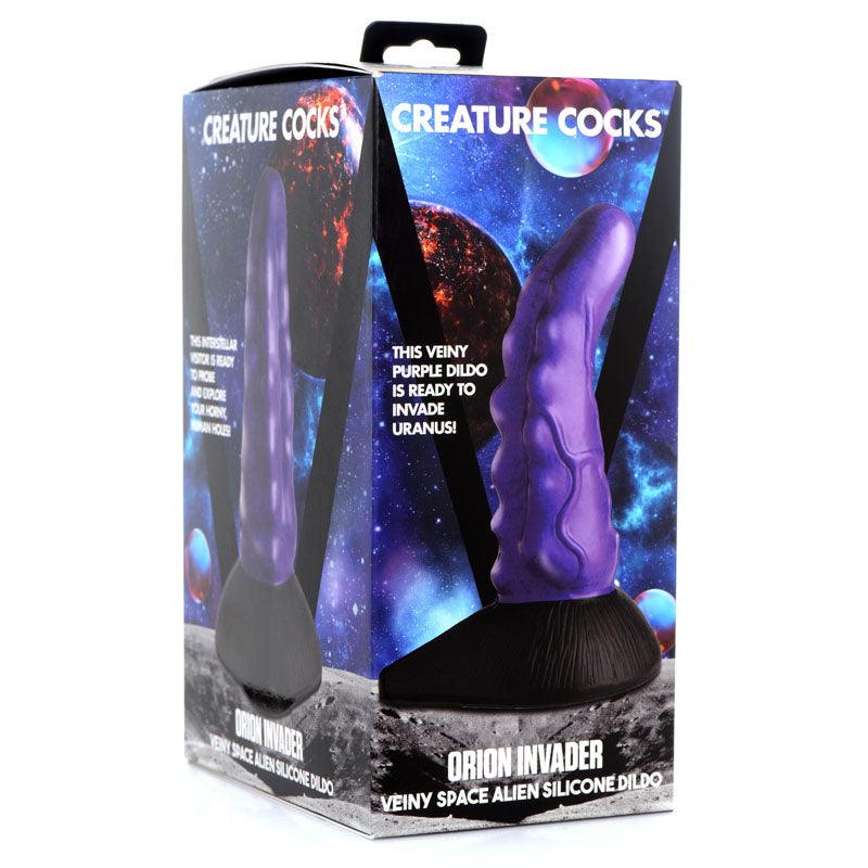 Creature Cocks Orion Invader Veiny Space Alien Silicone Dildo - Purple 18.4 cm Veiny Dildo - DONGS