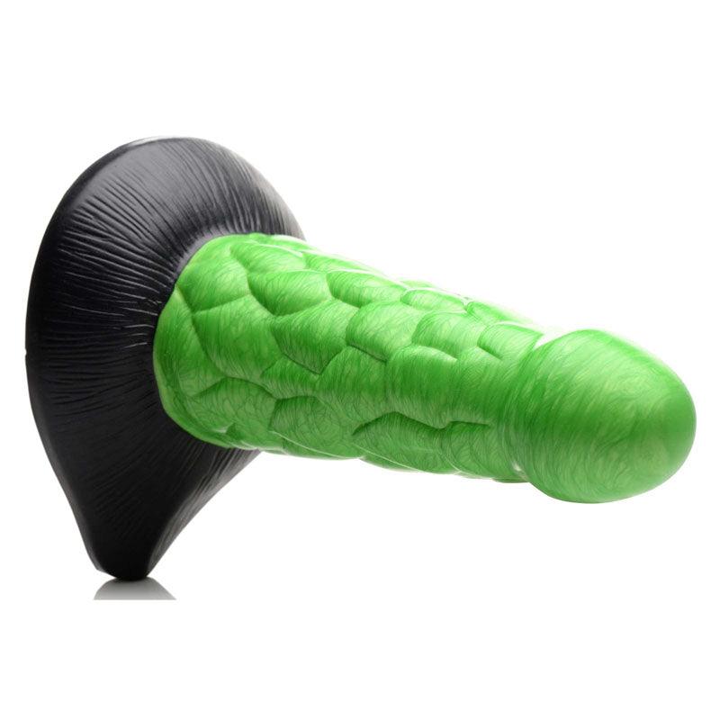 Creature Cocks Radioactive Reptile Thick Scaly Silicone Dildo - Green 19 cm Dildo - DONGS