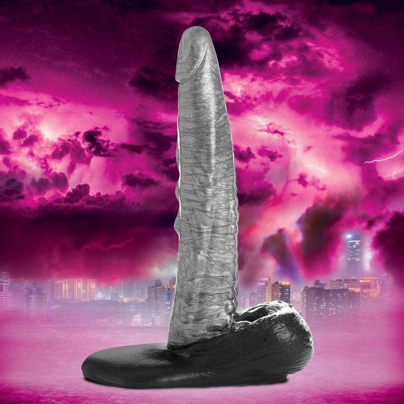 Creature Cocks The Gargoyle Rock Hard Silicone Dildo - Silver 23.6 cm Dildo - Naughty by Nature Adult Store