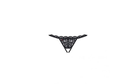 Crotchless Lace Thong 831 Black - Lingerie