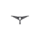 Crotchless Lace Thong 831 Black - Lingerie