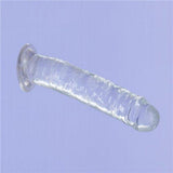 Crystal Dildo Straight 7in Clear - Adult Toys