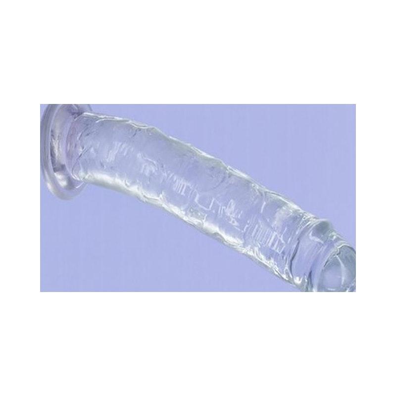 Crystal Dildo Straight 9in Clear - Adult Toys