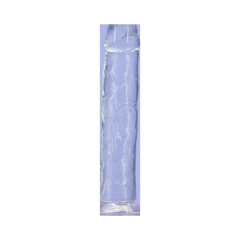 Crystal Dildo Straight 9in Clear - Adult Toys
