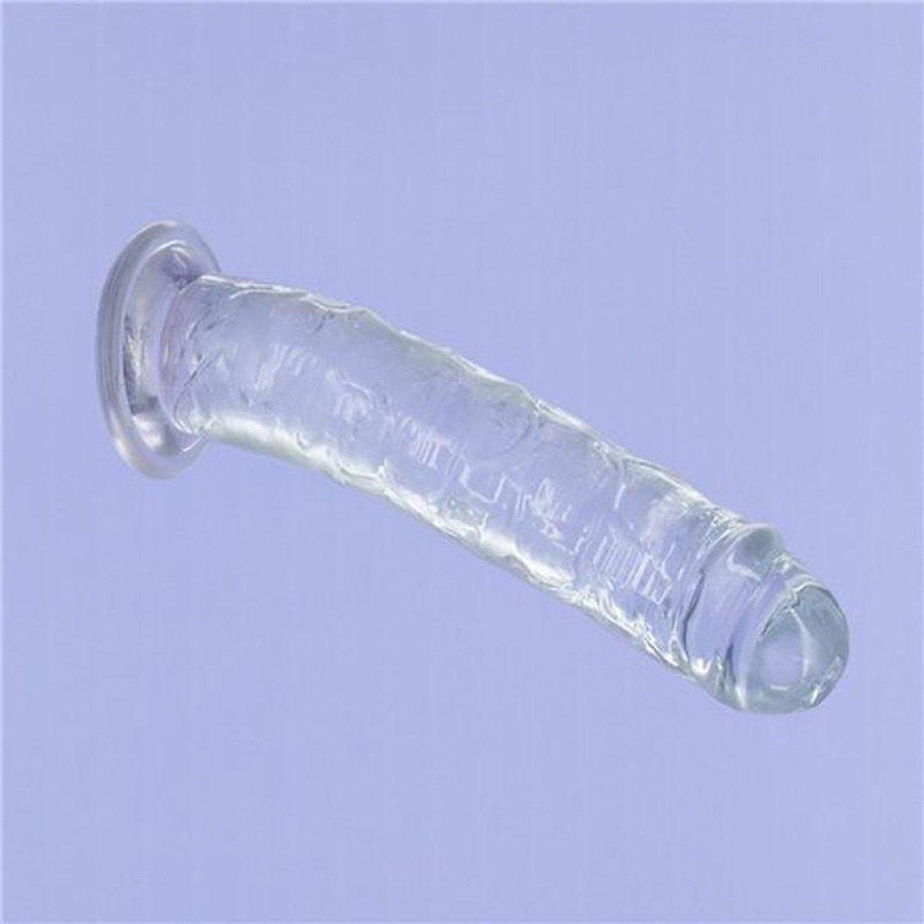 Crystal Dildo Straight 9in Clear - Adult Toys