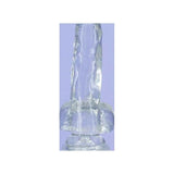 Crystal Dildo w Balls 8in Clear - Adult Toys
