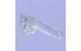 Crystal Dildo w Balls 8in Clear - Adult Toys