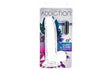 Crystal Dildo w Balls 8in Clear - Adult Toys