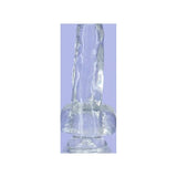 Crystal Dildo w Balls 8in Clear - Adult Toys