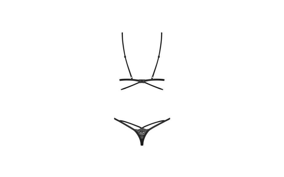 Diyosa 2 Pc Set Black - Lingerie
