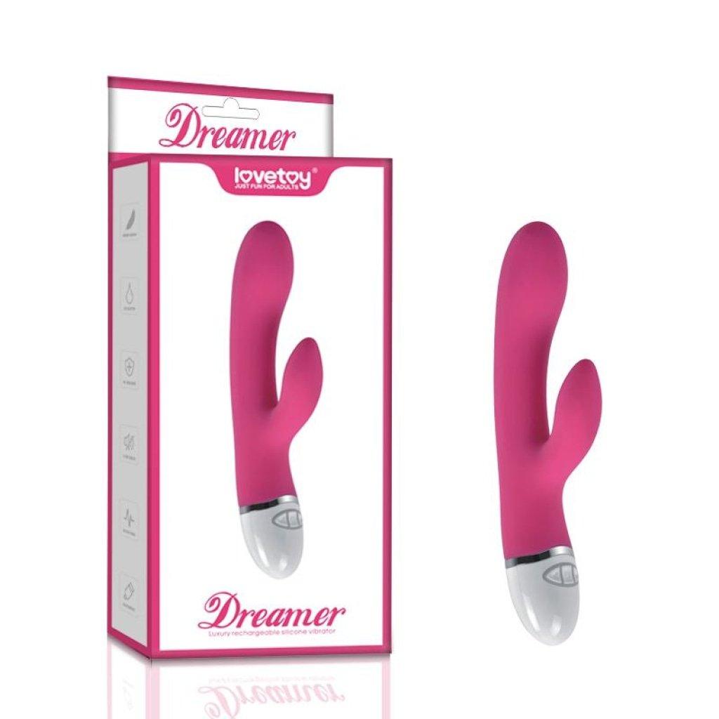 Dreamer 7 Mode Silicone Rechargeable Rabbit Vibrator Pink - Naughty by Nature Adult Store