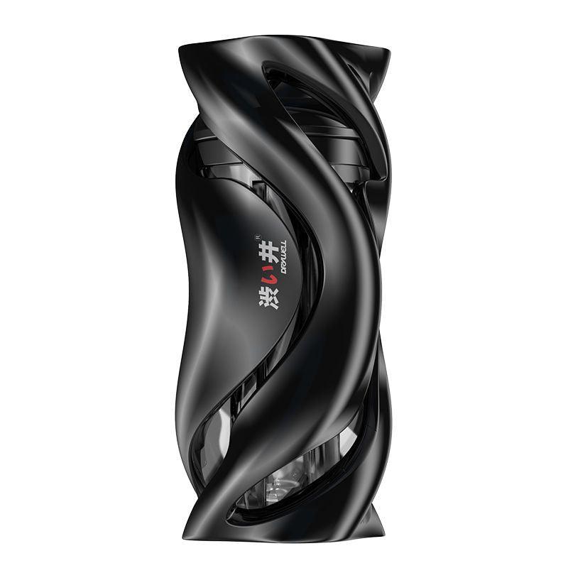 Drywell Hurricane Male Masturbator – Spiral Silicone Sleeve, Black - Adult Toys