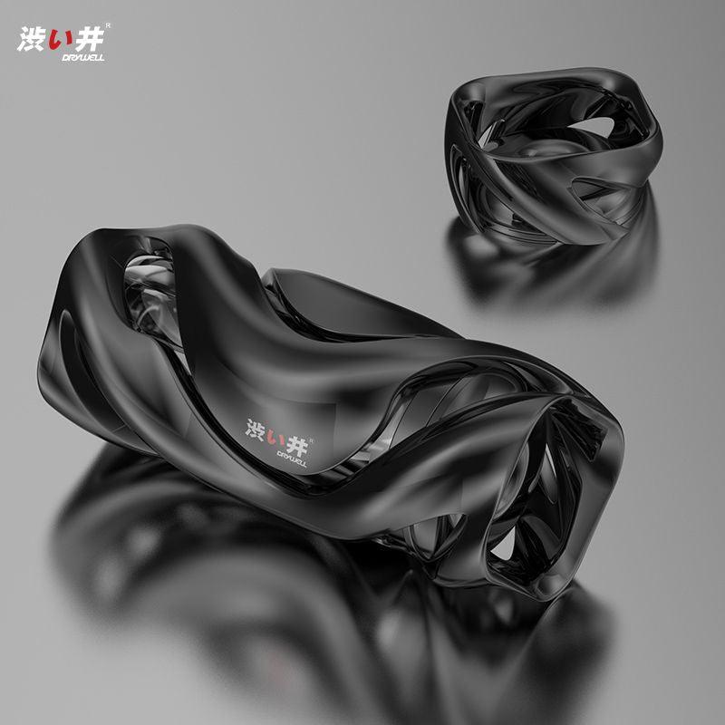 Drywell Hurricane Male Masturbator – Spiral Silicone Sleeve, Black - Adult Toys