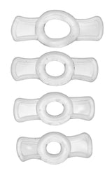 Endurance Clear 4 Ring Penis Set - Adult Toys