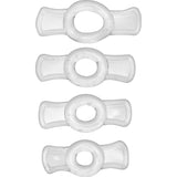 Endurance Clear 4 Ring Penis Set - Adult Toys