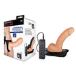 Erection Assistant 2 Vibrating Hollow Strap-On - Flesh 20 cm Vibrating Hollow Strap-On - Naughty by Nature Adult Store