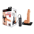 Erection Assistant 2 Vibrating Hollow Strap-On - Flesh 24 cm Vibrating Hollow Strap-On - Naughty by Nature Adult Store