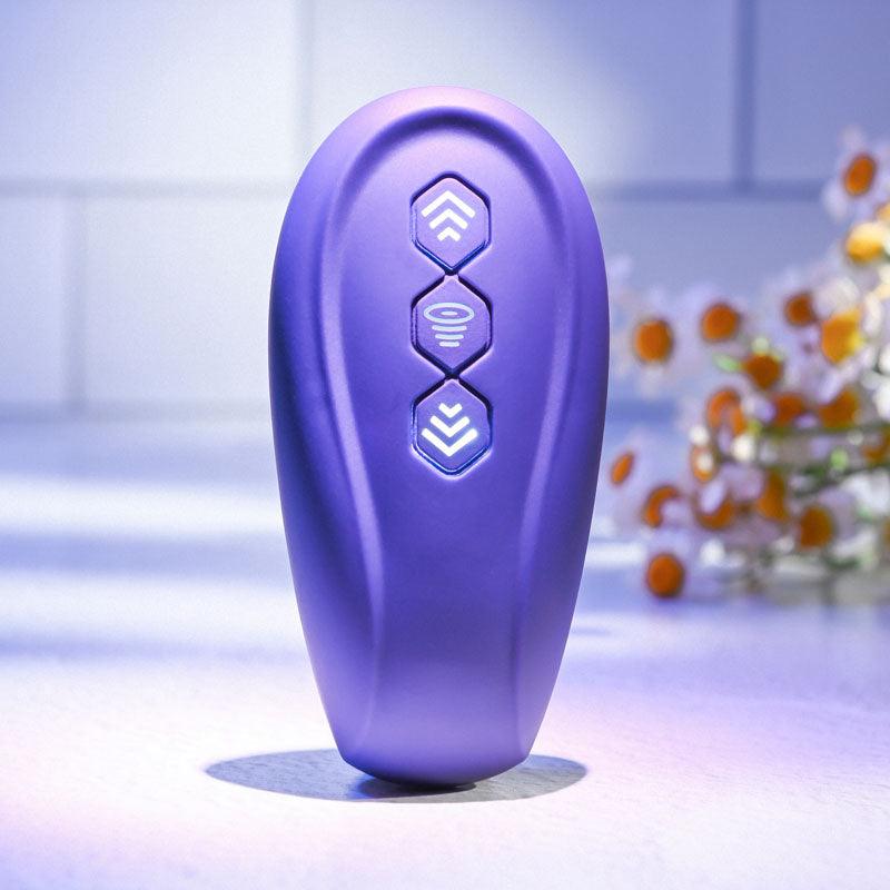 Evolved 2 BECOME 1 - Purple 23.5 cm USB Rechargeable Strapless Strap-On with Remote - Naughty by Nature Adult Store