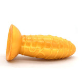 FAAK Dome Anal Plug - Gold Silicone Butt Plug - 17.5 x 5.9cm - Adult Toys