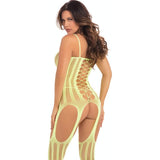 Fake News Bodystocking Yellow - Naughty by Nature Adult Store