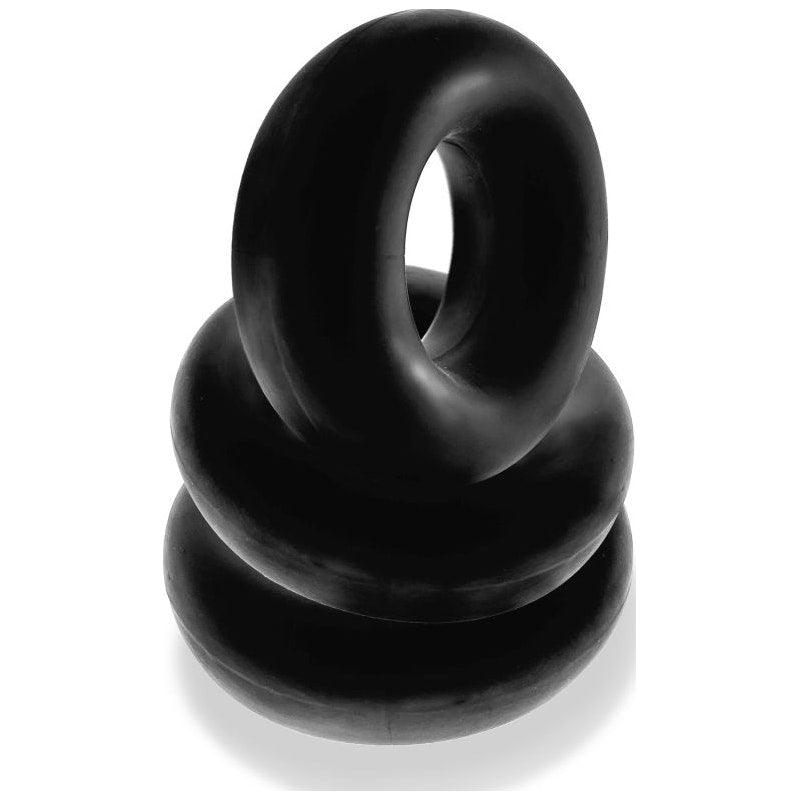 Fat Willy 3 Pc Jumbo Cockrings Black - Adult Toys