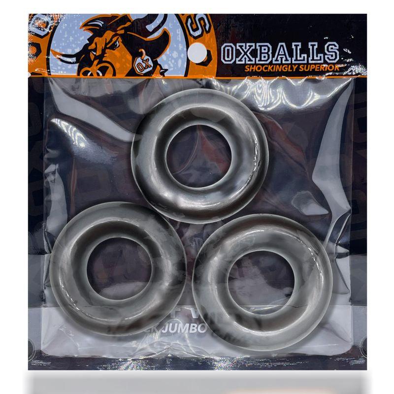Fat Willy 3 Pc Jumbo Cockrings Black - Adult Toys