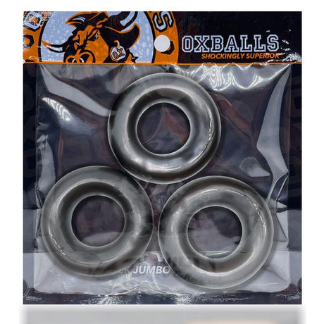 Fat Willy 3 Pc Jumbo Cockrings Black - Adult Toys