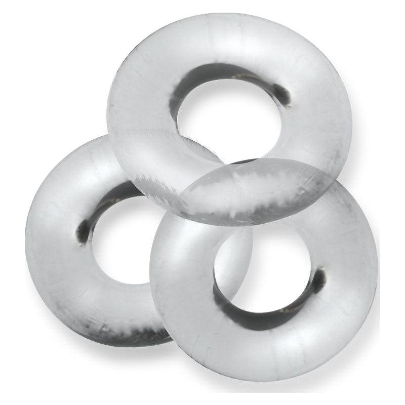 Fat Willy 3 Pc Jumbo Cockrings Clear - Adult Toys