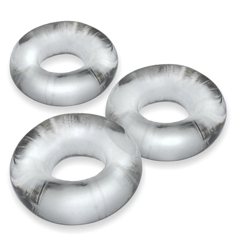 Fat Willy 3 Pc Jumbo Cockrings Clear - Adult Toys