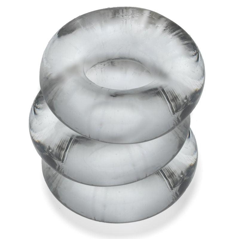 Fat Willy 3 Pc Jumbo Cockrings Clear - Adult Toys