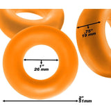 Fat Willy 3 Pc Jumbo Cockrings Orange - Adult Toys