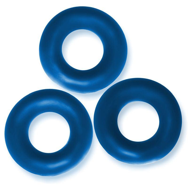 Fat Willy 3 Pc Jumbo Cockrings Space Blue - Adult Toys