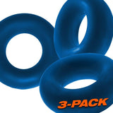 Fat Willy 3 Pc Jumbo Cockrings Space Blue - Adult Toys