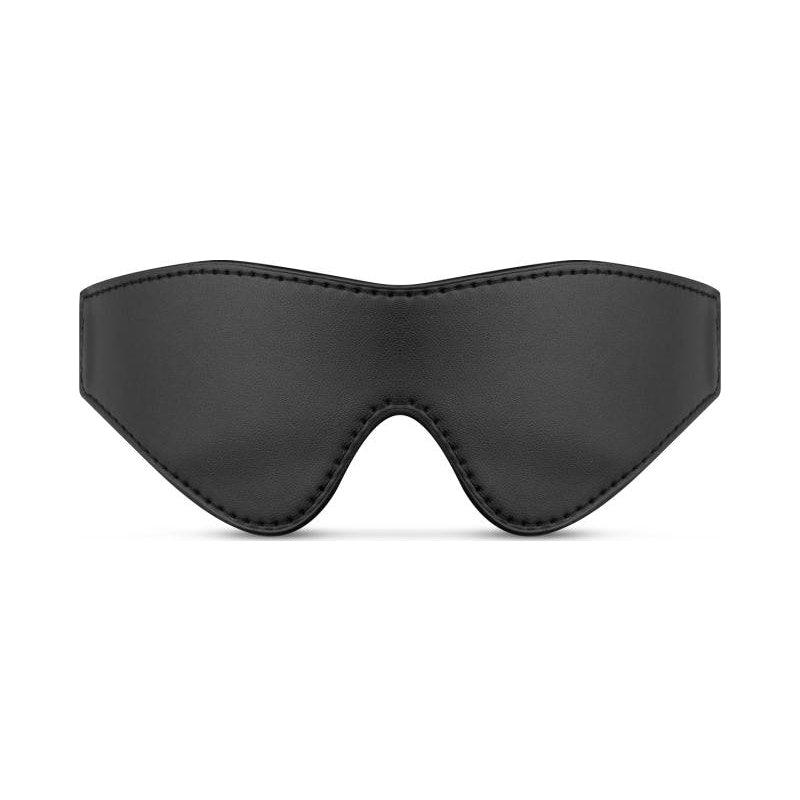 Faux Leather Blindfold Black - Adult Toys
