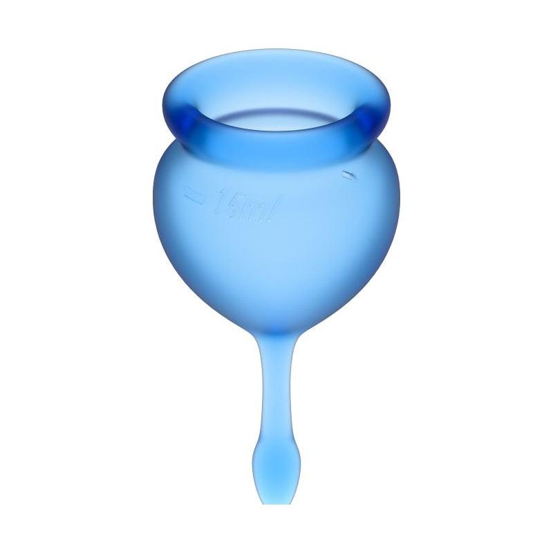 Feel Good Menstrual Cup Light Blue 2pcs - Naughty by Nature Adult Store