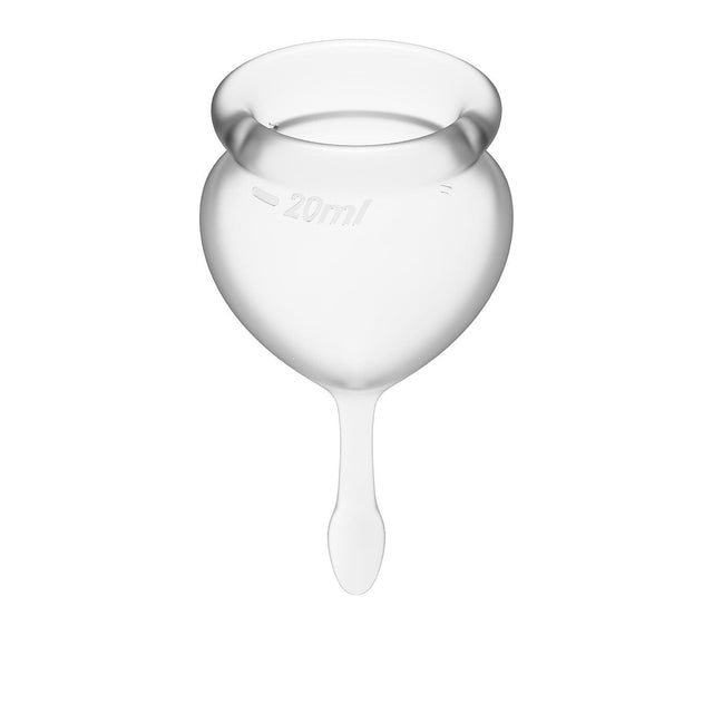Feel Good Menstrual Cup Transparent 2pcs - Adult Toys
