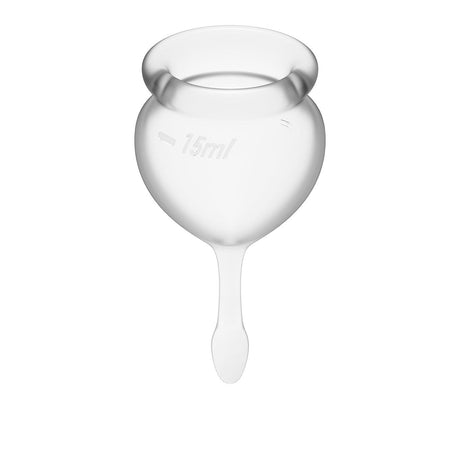 Feel Good Menstrual Cup Transparent 2pcs - Adult Toys